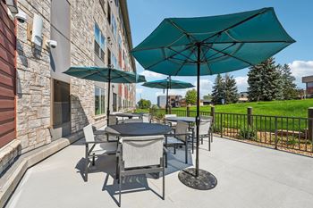 Fenced in patio
